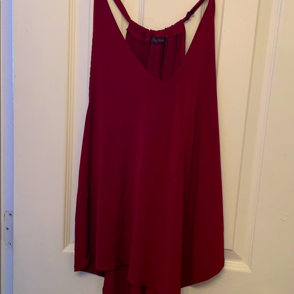 First Love Maroon Tank Top Size M